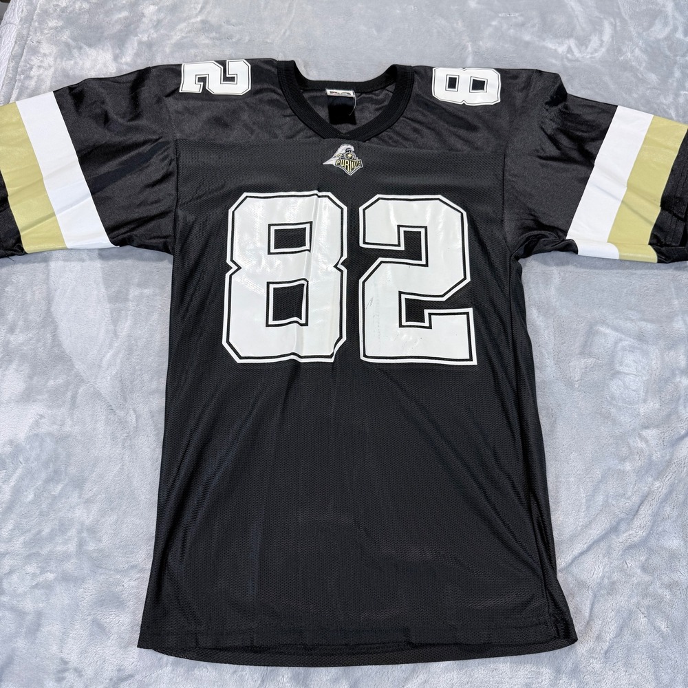 Purdue Boilermakers Vintage Nugent 82 Football Jersey Black Gold White DA Medium
